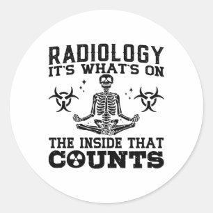 Radiologie is wat er op de technologische raster s ronde sticker