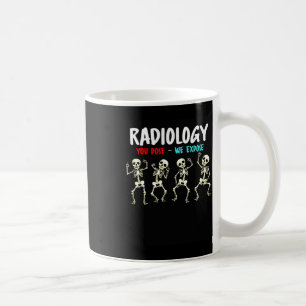 Radiologie Je Pose We Expose Dancing Skeleton X-Ra Koffiemok