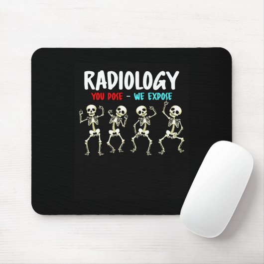Radiologie Je Pose We Expose Dancing Skeleton X-Ra Muismat (Met muis)
