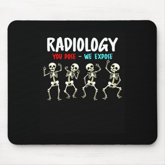 Radiologie Je Pose We Expose Dancing Skeleton X-Ra Muismat (Voorkant)