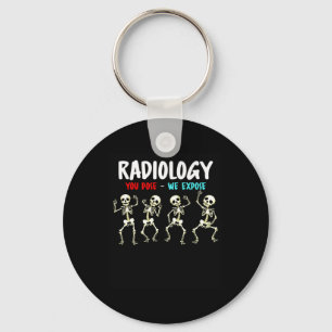 Radiologie Je Pose We Expose Dancing Skeleton X-Ra Sleutelhanger