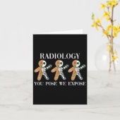 Radiologie Jij Poseert Wij Onthullen Kerstman Skel Kaart (Gele Bloem)