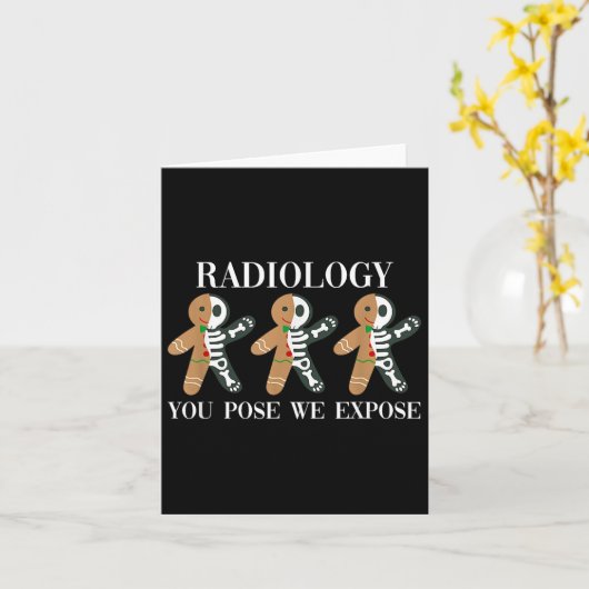 Radiologie Jij Poseert Wij Onthullen Kerstman Skel Kaart (Gele Bloem)