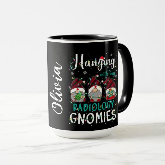 Radiologie Kabouters Kerstmis Mok (Voorkant rechts)