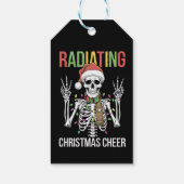 Radiologie Kerstman Skeleton Xray Technician Cadeaulabel (Achterkant)