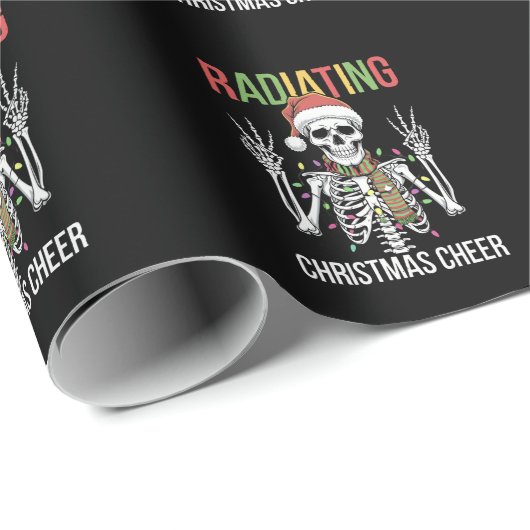 Radiologie Kerstman Skeleton Xray Technician Cadeaupapier (Rol Hoek)