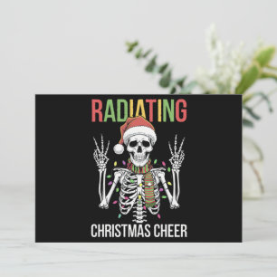 Radiologie Kerstman Skeleton Xray Technician Feestdagenkaart