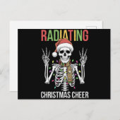 Radiologie Kerstman Skeleton Xray Technician Feestdagenkaart (Voorkant / Achterkant)