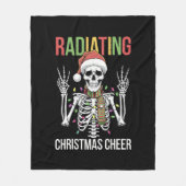 Radiologie Kerstman Skeleton Xray Technician Fleece Deken (Voorkant)