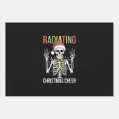 Radiologie Kerstman Skeleton Xray Technician Inpakpapier Vel (Voorkant)