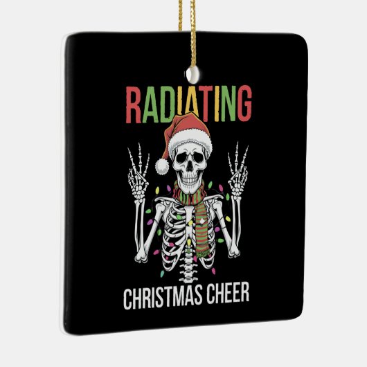 Radiologie Kerstman Skeleton Xray Technician Keramisch Ornament (Rechts)