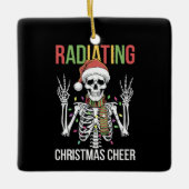 Radiologie Kerstman Skeleton Xray Technician Keramisch Ornament (Voorkant)