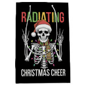 Radiologie Kerstman Skeleton Xray Technician Medium Cadeauzakje (Voorkant)