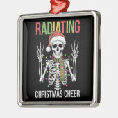 Radiologie Kerstman Skeleton Xray Technician Metalen Ornament (Links)