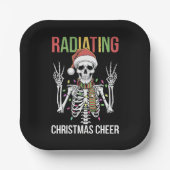 Radiologie Kerstman Skeleton Xray Technician Papieren Bordje (Voorkant)