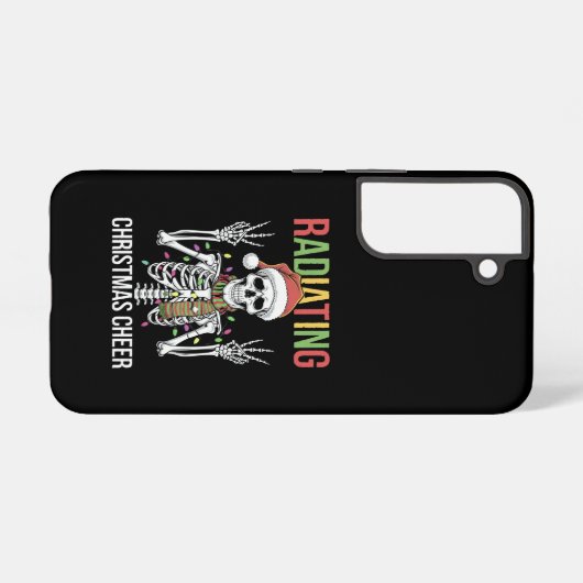 Radiologie Kerstman Skeleton Xray Technician Samsung Galaxy Hoesje (Achterkant horizontaal)