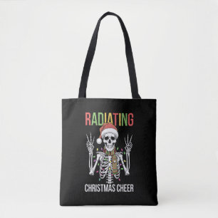 Radiologie Kerstman Skeleton Xray Technician Tote Bag