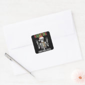 Radiologie Kerstman Skeleton Xray Technician Vierkante Sticker (Envelop)