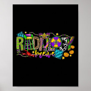 Radiologie Krewe Mardi Gras Rad Tech X-ray Radiolo Poster