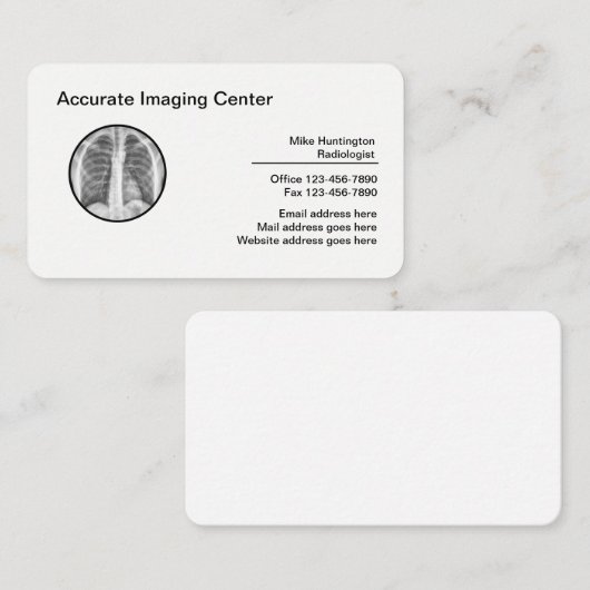 Radiologie Medische beeldvorming Visitekaartjes (Voorkant / Achterkant)