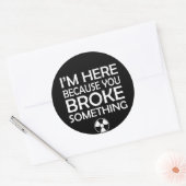 Radiologie omdat je iets gebroken hebt ronde sticker (Envelop)