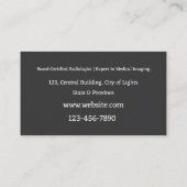 Radiologie Radioloog Visitekaartje (Achterkant)