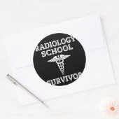 Radiologie School overlevende Caduceus Ronde Sticker (Envelop)