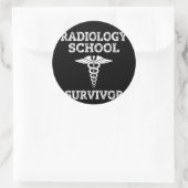 Radiologie School overlevende Caduceus Ronde Sticker (Tas)