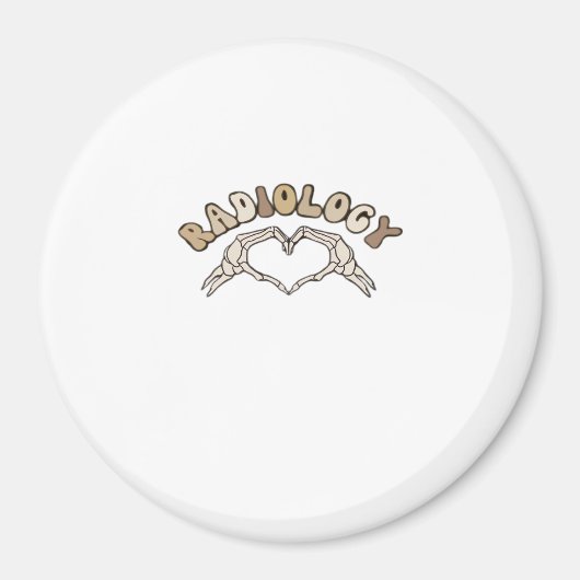 Radiologie Skelet Hart Handen Klassiek Magneet (Voorkant)