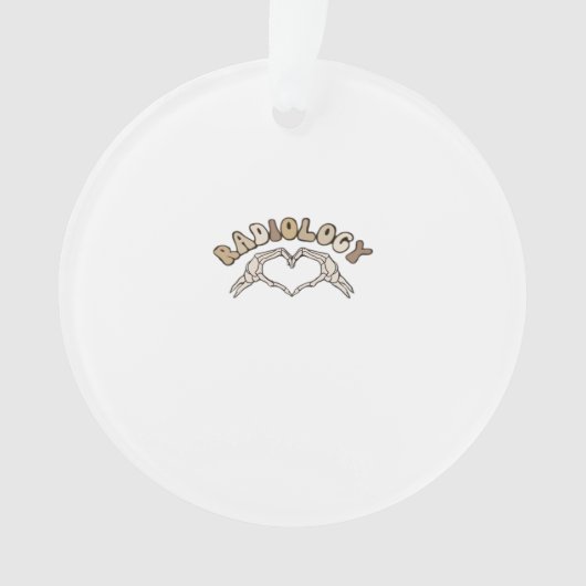 Radiologie Skelet Hart Handen Klassiek Ornament (voorkant)
