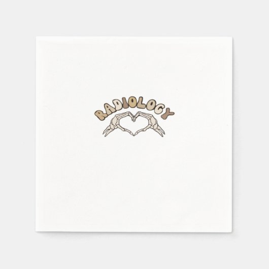 Radiologie Skelet Hart Handen Klassiek Servet (Voorkant)