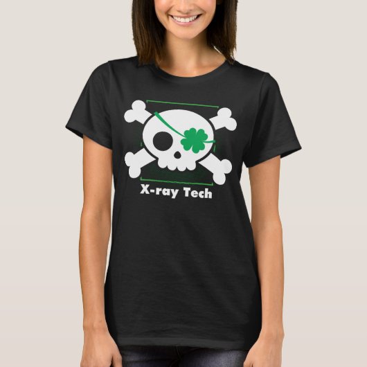 Radiologie St Patrick's Day X Ray Tech Lucky C T-shirt (Voorkant)