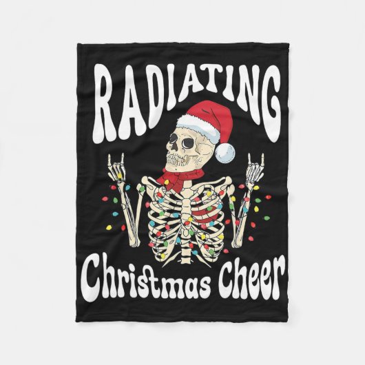 Radiologie straalt Kerstsfeer uit Röntgenstraling Fleece Deken (Voorkant)