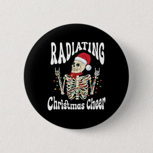 Radiologie Straalt Kerstsfeer uit Röntgenstraling Ronde Button 5,7 Cm