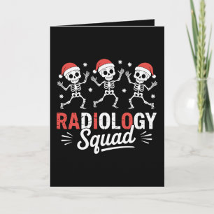 Radiologie Team Kerst Skelet Rad Tech Röntgenfoto Kaart