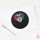 Radiologie Tech Amerikaanse vlag liefde Ronde Sticker (Envelop)