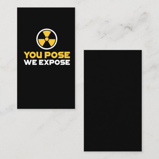 Radiologie Tech Gift Radioactive Nuclear Visitekaartje (Voorkant / Achterkant)