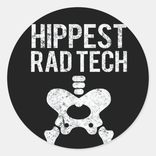 Radiologie Tech - Hippste Rad Tech Bone Ronde Sticker (Voorkant)