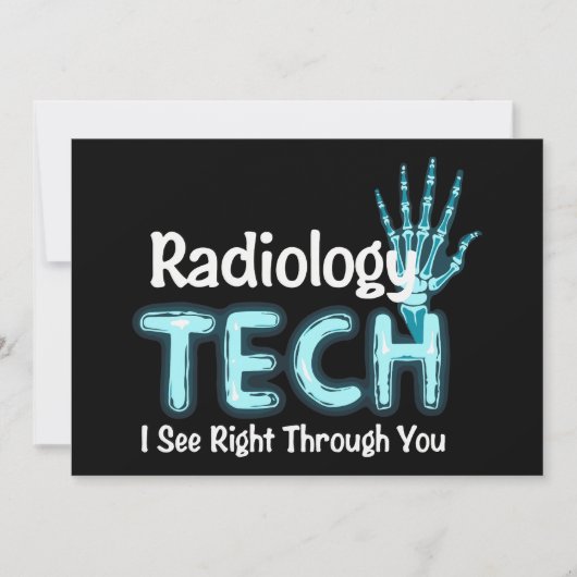 Radiologie Tech Humor X Ray Kaart (Voorkant)