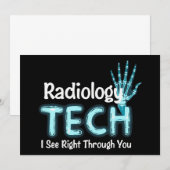 Radiologie Tech Humor X Ray Kaart (Voorkant / Achterkant)