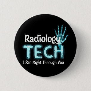 Radiologie Tech Humor X Ray Ronde Button 5,7 Cm