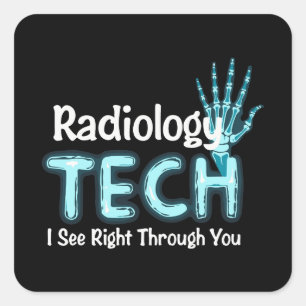 Radiologie Tech Humor X Ray Vierkante Sticker