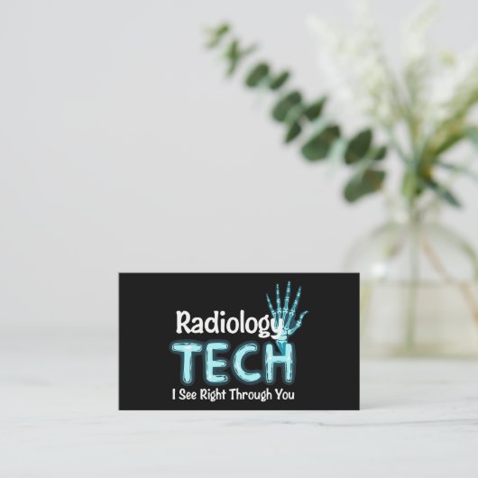Radiologie Tech Humor X Ray Visitekaartje (Staand voorkant)