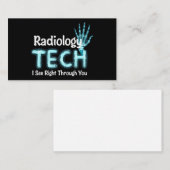 Radiologie Tech Humor X Ray Visitekaartje (Voorkant / Achterkant)