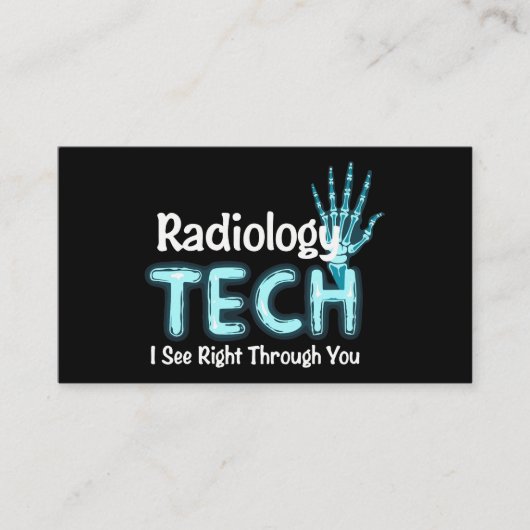 Radiologie Tech Humor X Ray Visitekaartje (Voorkant)
