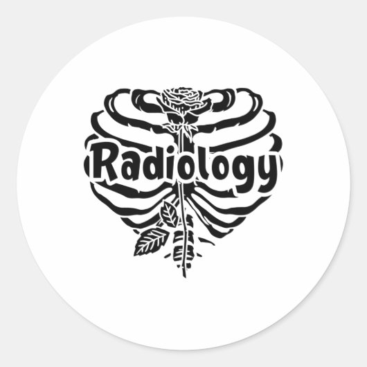Radiologie Tech Rad Nurse Flower Technoloog Xray Ronde Sticker (Voorkant)