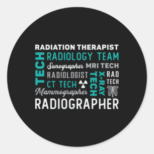 Radiologie Tech Radiation Therapist Xray Tech Ronde Sticker