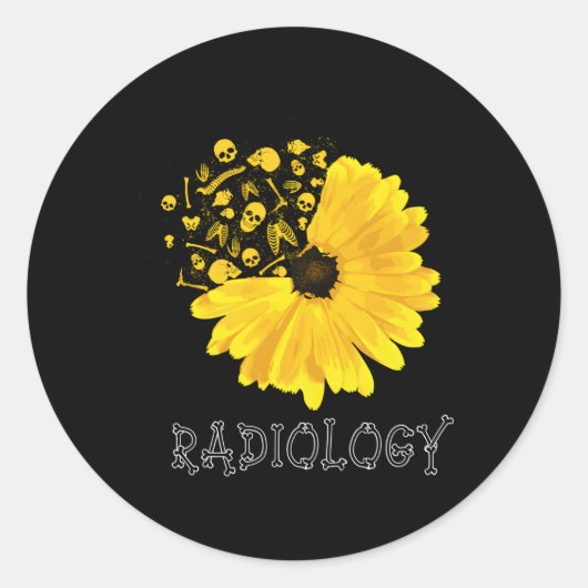 Radiologie Tech Radioloog Röntgen Radiograaf Rad Ronde Sticker (Voorkant)