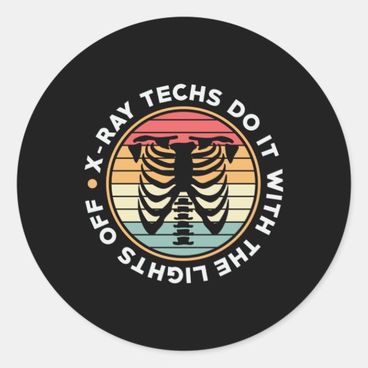Radiologie Tech-röntgentechnieken doen het röntgen Ronde Sticker (Voorkant)