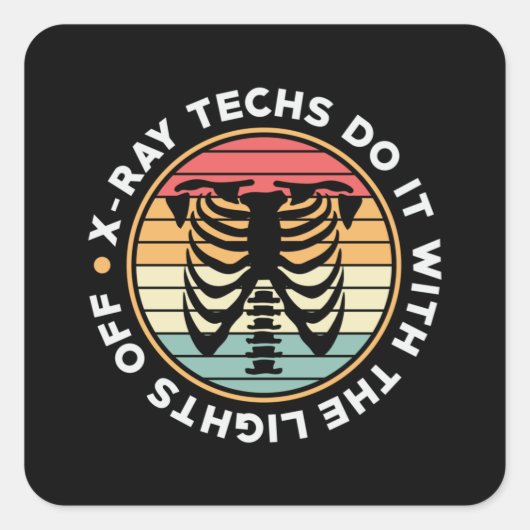 Radiologie Tech-röntgentechnieken doen het röntgen Vierkante Sticker (Voorkant)